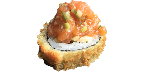 FUTOMAK (tempura, tatr z łososia, ogórek, por, tykwa)